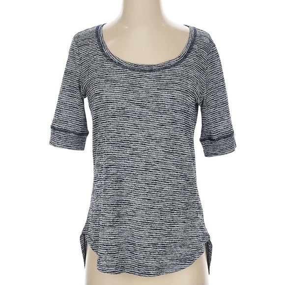 Athleta Navy Scoop Neck 3/4 Sleeve Top Size S - Picture 1 of 4
